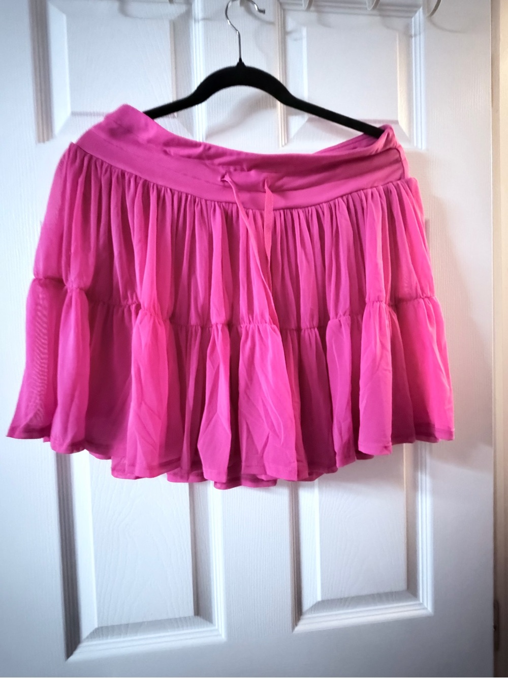 Pink Tiered Chiffon Skirt